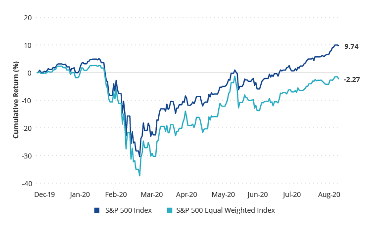 Equal Prominence Has Resulted in Negative Returns 